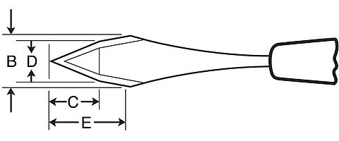 Trapezoidal knife 1.6 mm - 1.8 mm angled