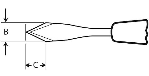 Clear corneal knife  angled 2.85 mm